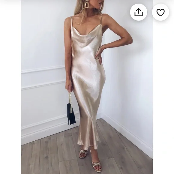 sachin and babi light blue dress The Satin Slip Dress main image 0